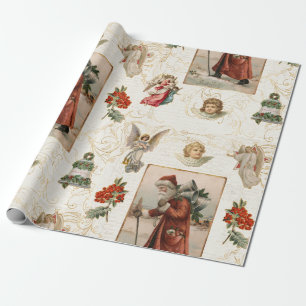 Weihnachtsmann Vintage Engel Weihnachten Elegant S Geschenkpapier