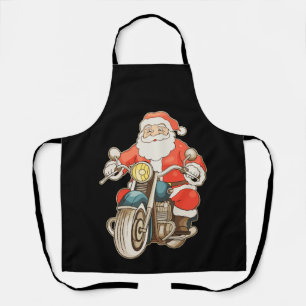Weihnachtsmann Vintage-Motorrad-Biker Weihnachten Schürze