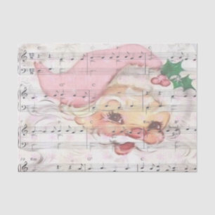 Weihnachtsmann Vintage Notenblatt Seidenpapier