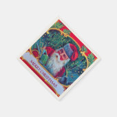WEIHNACHTSMANN VINTAGE SERVIETTE (Ecke)