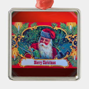 WEIHNACHTSMANN VINTAGE SILBERNES ORNAMENT