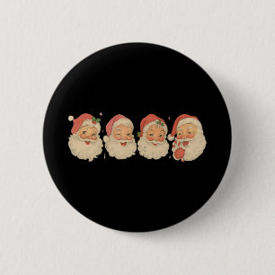 Weihnachtsmann Vintage Süß Fröhlich Frohe Weihnach Button