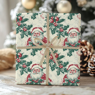 Weihnachtsmann Vintage viktorianisches Weihnachts- Geschenkpapier