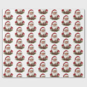 Weihnachtsmann Vintage-Weihnachtsgeschenk Geschenkpapier (Flach)