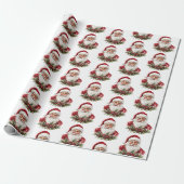 Weihnachtsmann Vintage-Weihnachtsgeschenk Geschenkpapier (Ungerollt)