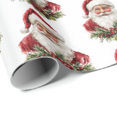 Weihnachtsmann Vintage-Weihnachtsgeschenk Geschenkpapier (Rolleneckpunkt)