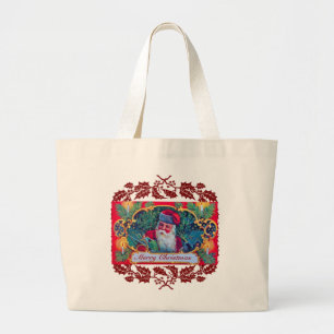 WEIHNACHTSMANN VINTAGE, WEIHNACHTSGESCHENKE, ROTE JUMBO STOFFBEUTEL