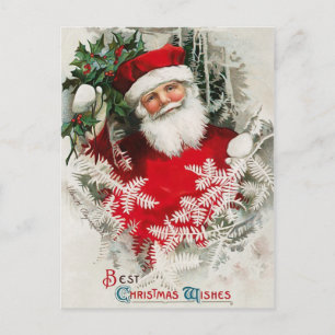 Weihnachtsmann Vintage Weihnachtspostkarte Feiertagspostkarte