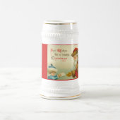 Weihnachtsmann Vintager Stil Bierglas (Mittel)