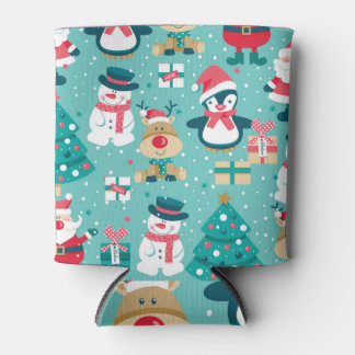 Weihnachtsmann - Vintages Muster Dosenkühler