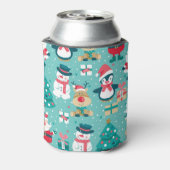 Weihnachtsmann - Vintages Muster Dosenkühler (Kanne Rückseite)