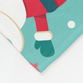 Weihnachtsmann - Vintages Muster Fleecedecke (Ecke)