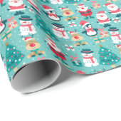 Weihnachtsmann - Vintages Muster Geschenkpapier (Rolleneckpunkt)