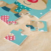 Weihnachtsmann - Vintages Muster Puzzle (Seite)