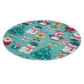 Weihnachtsmann - Vintages Muster Schneidebrett (Ecke)
