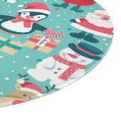 Weihnachtsmann - Vintages Muster Schneidebrett (Ecke)