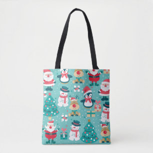 Weihnachtsmann - Vintages Muster Tasche