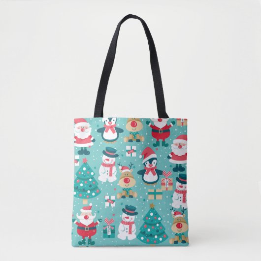 Weihnachtsmann - Vintages Muster Tasche (Vorderseite)