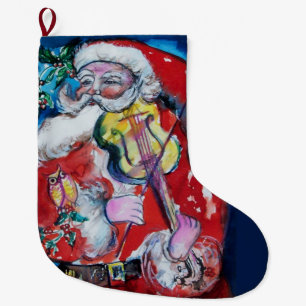 WEIHNACHTSMANN-VIOLINEN-SPIELER GROßER WEIHNACHTSSTRUMPF