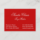Weihnachtsmann Visitenkarte (Rückseite)