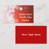 Weihnachtsmann-Visitenkarte Visitenkarte (Vorne/Hinten)