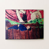 WEIHNACHTSMANN VON KIND ERWISCHT PUZZLE (Horizontal)
