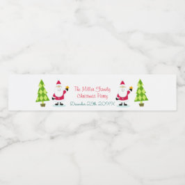 Weihnachtsmann Wasserflaschenetikett