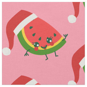 weihnachtsmann-wassermelone rosa weihnachten stoff