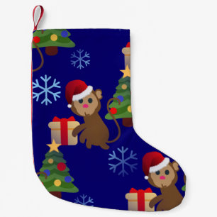 weihnachtsmann weihnachten affe emoji weihnachten  kleiner weihnachtsstrumpf