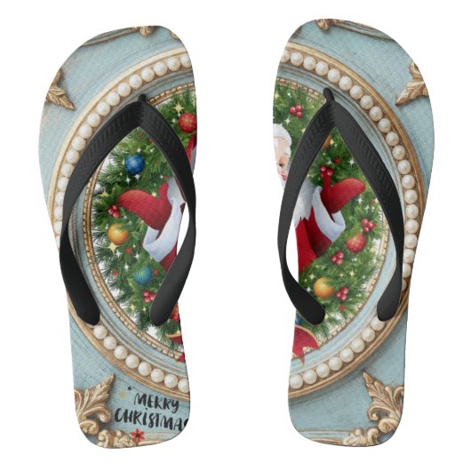 Weihnachtsmann Weihnachten Badesandalen (Fußbett)