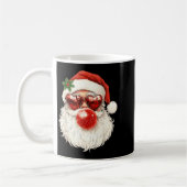 Weihnachtsmann Weihnachten Bläst Bubble Gum Und So Kaffeetasse (Links)