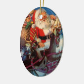 Weihnachtsmann-Weihnachten Dachspitze der Keramik Ornament (Links)