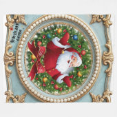 Weihnachtsmann Weihnachten Fleecedecke (Vorderseite (Horizontal))