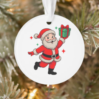 Weihnachtsmann Weihnachten Geschenk Retro Vintage Ornament