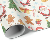 Weihnachtsmann, Weihnachten Geschenkpapier (Rolleneckpunkt)