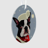 Weihnachtsmann, Weihnachten, Hundeverzierung Ornament (Vorderseite)