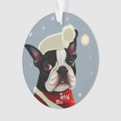 Weihnachtsmann, Weihnachten, Hundeverzierung Ornament (Vorderseite)