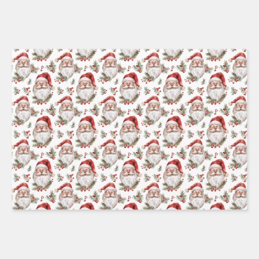 Weihnachtsmann Weihnachten Hütte 3 Geschenkpapier Set (Vorderseite 3)