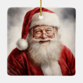 Weihnachtsmann Weihnachten Keramikornament (Rückseite)