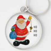 Weihnachtsmann Weihnachten mit Tag und Stern Schlüsselanhänger (Vorne)