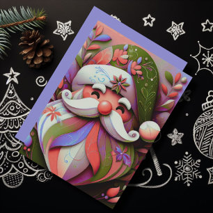 Weihnachtsmann Weihnachten Rosa Lila Grün