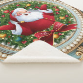 Weihnachtsmann Weihnachten Sherpadecke (3/4)