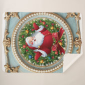 Weihnachtsmann Weihnachten Sherpadecke (Vorderseite (Horizontal))
