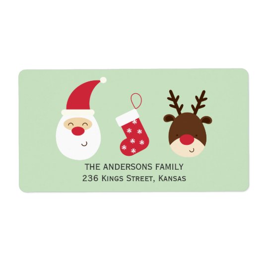 Weihnachtsmann, Weihnachten Strumpf und Rentiere (Vorne)