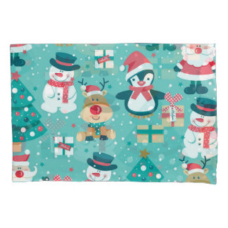 Weihnachtsmann Weihnachten Vintage-Muster Kissenbezug