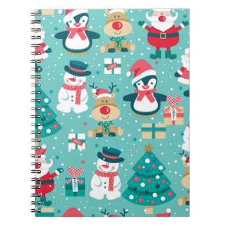 Weihnachtsmann Weihnachten Vintage-Muster Notizblock