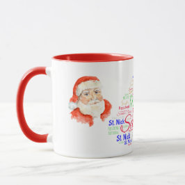 Weihnachtsmann Weihnachten Word Art Kaffeemaschine Tasse