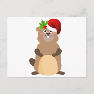 Weihnachtsmann Weihnachts Gopher Feiertagspostkarte