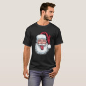 Weihnachtsmann Weihnachts-Pullover-Zunge-Aufkleber T-Shirt (Vorne ganz)