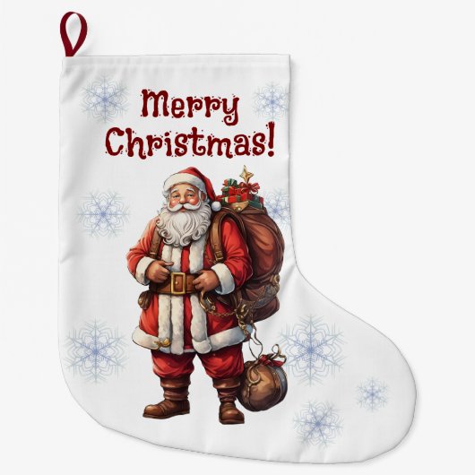 Weihnachtsmann Weihnachts-Strumpf individuell gest Großer Weihnachtsstrumpf (Vorderseite)